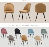 thumbnail of Albatros Esszimmerstühle mit Samt-Bezug 4er Set CAPO, Braun - Stilvolles Vintage Design, Modern Eleganter Polsterstuhl am Esstisch - Küchenstuhl