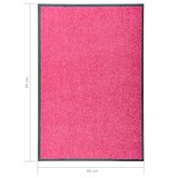 thumbnail of vidaXL Deurmat wasbaar 60x90 cm roze