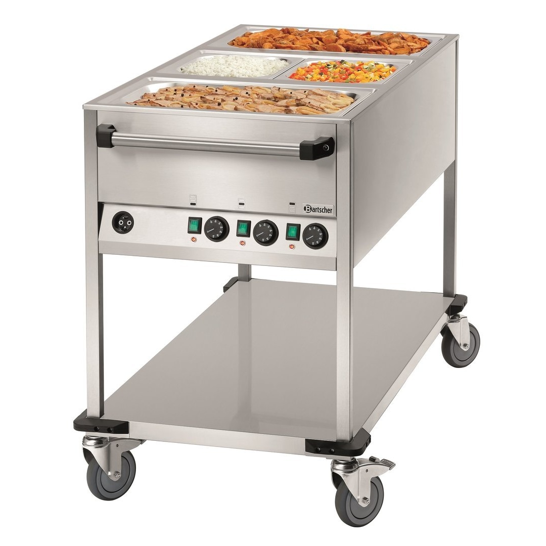 Carro baño María tres zonas Bartscher 3 x GN1/1