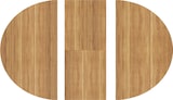 thumbnail of Merax Ausziehbarer Esstisch, runder Esstisch Holzoptik mit Stauraum, oval erweiterbar, 110-150x110x76 cm, Naturholzfarbe