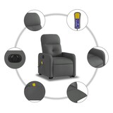 thumbnail of vidaXL Elektrischer Massagesessel mit Aufstehhilfe Dunkelgrau Stoff