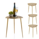 thumbnail of Beistelltisch 4-teilig Metall Dekotisch Alster 40x45x40 cm dreieckig klass. Design silber o. gold : gold