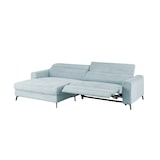 thumbnail of KAWOLA Sofa LAISKA Ecksofa Relaxfunktion teilmotorisch Cord hellblau Longchair links