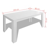 thumbnail of Mesa de comedor blanca 140x80x75 cm