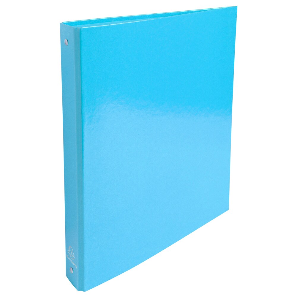 EXACOMPTA Classeur 4 anneaux Ø30mm Iderama en carte 18/10ème. Dos 4 cm, format A4. Coloris Bleu clair
