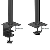 thumbnail of SVITA MOKPO Monitorhalterung 2 Monitore 15-27 Zoll Tisch Höhenverstellbar mit Neigung VESA 75/100 Schwarz