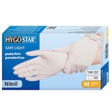 thumbnail of Hygostar Nitril Handschuhe Safe Light WEISS, puderfrei (100er Box) : M