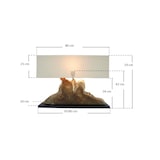 thumbnail of SalesFever Tischleuchte |Gestell Treibholz / Schirm Leinen | B 80 x T 20 x H 59 cm | Natur – Beige