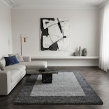 thumbnail of Teppich Hochflor Langflor Bordüre Kuschelig Waschbar Strapazierfähig Wohnzimmer Schlafzimmer Grau 240x340 cm – RHEIN von Kadima Design