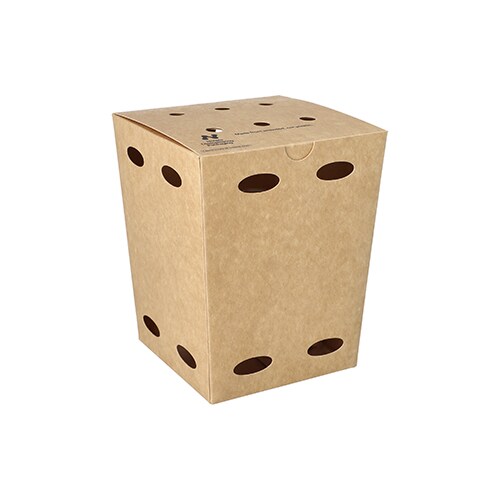 100 Pommes-Frites-Boxen, Pappe `NOTPLA` 15 cm x 10,5 cm x 10,5 cm braun