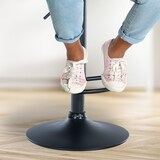 thumbnail of Barhocker PONOR - Samt Creme 50x50x85 cm Schwarz | Barstuhl Höhenverstellbar Mit Lehne Drehbar Tresenhocker Tresenstuhl Kneipenhocker Kneipenstuhl