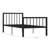 thumbnail of vidaXL Bettgestell Schwarz Metall 100 × 200 cm