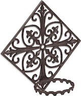 thumbnail of Relaxdays Blumenhalter Wand, Gusseisen, antik, Wandblumentopfhalter Garten, Ø 13 cm, dekorativ verziert, dunkelbraun