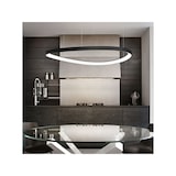 thumbnail of gemini sp d61 on-off 2700K, luminária de suspensão circular em alumínio preto com luz led, ideal lux