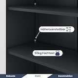 thumbnail of MegaDeal 4x Aktenschrank abschließbar KADO - 5 Ebenen, Flügeltüren | Metallschrank Werkstatt Büroschrank aus Stahl, 195x90x40cm Anthrazit-Weiß