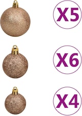 thumbnail of vidaXL Künstlicher Weihnachtsbaum Beleuchtung & Kugeln Silber 150 cm