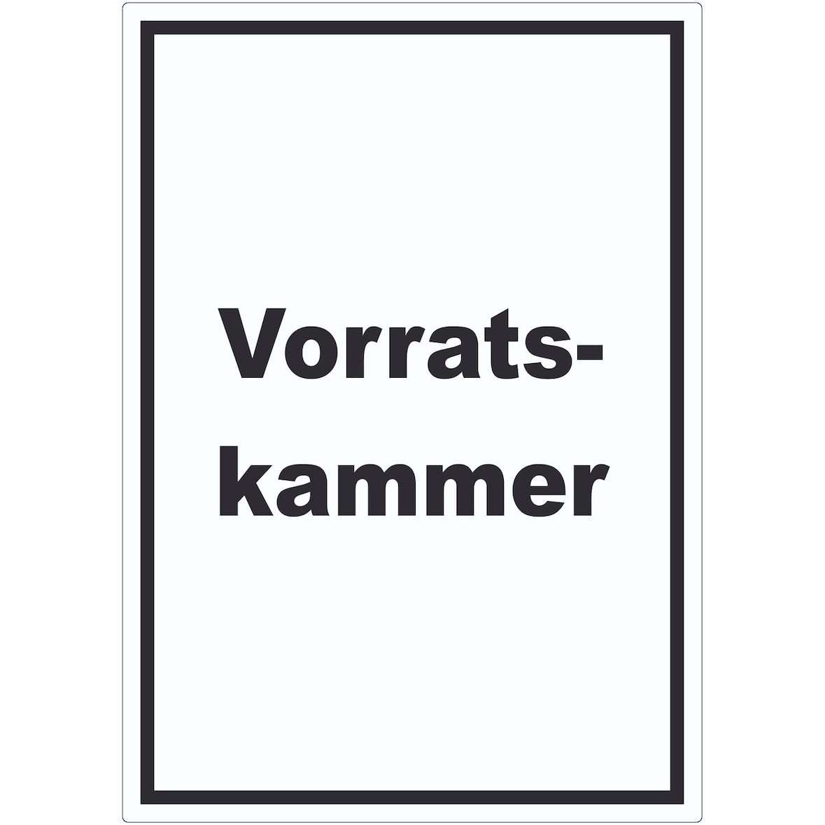 Vorratskammer Aufkleber mit Text Pantry Reserve hochkant A2 (420x594mm)