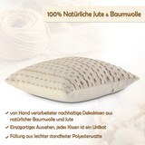 thumbnail of Zierkissen 40x40cm Dekokissen 12-teilig Set 2 x 6 VE Sofakissen Baumwolle u. Jute natur