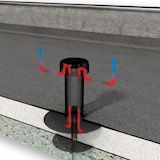 thumbnail of Flachdach Dachraum Lüfterelement DN 110 mit PVC-Anschluss