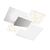 thumbnail of Lámpara de techo moderna 1088/90-FO de cristal blanco y pan de oro, 4 bombillas E27