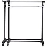 thumbnail of Portaabiti COSTWAY, estensibile, carrello per vestiti, regolabile in altezza, ferrovia per vestiti con 2 singole rotaie, carrello per vestiti