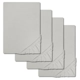 thumbnail of 4er-Set CloudComfort Basic Spannbettlaken silbergrau 90 x 190 - 100 x 200 cm