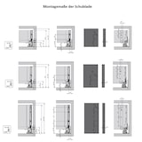 thumbnail of Glas Schubladensystem Vollauszug Soft Close Schubladenauszug L 350mm H 120mm