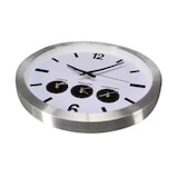 thumbnail of Horloge mondiale analogique avec 3 fuseaux horaires, modèle mural avec changement automatique heure d'été/heure d'hiver, piles non incluses