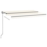 vidaXL Automatische Markise mit LED & Windsensor 400x350 cm Creme | METRO