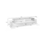thumbnail of Dmora Mobile porta TV Teo, Credenza bassa da soggiorno, Base porta TV, 100% Made in Italy, cm 200x45h52, Bianco lucido e Ardesia