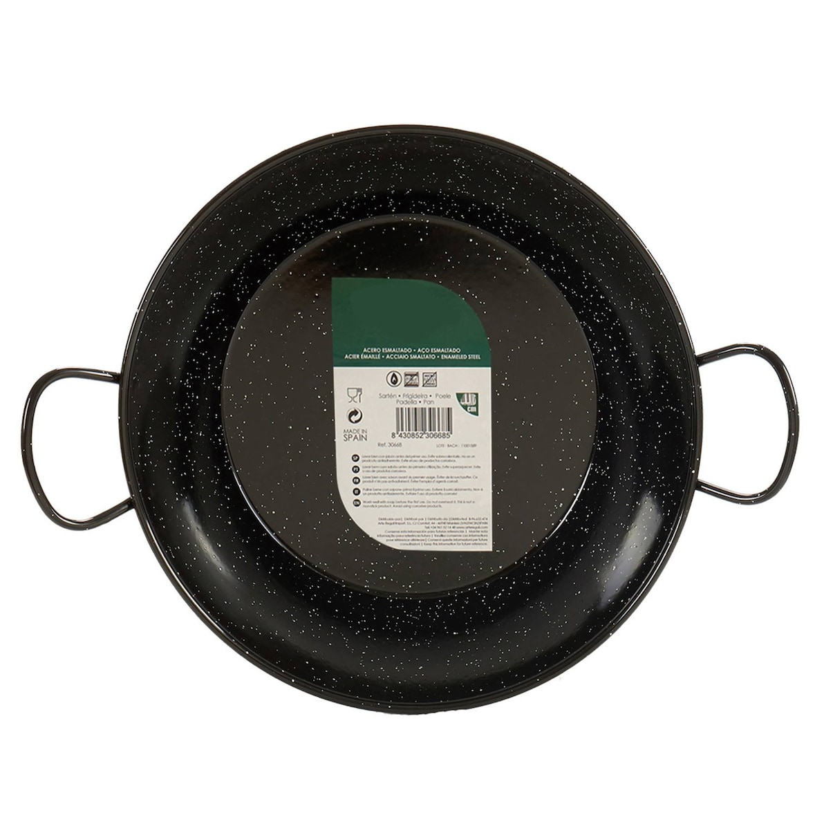 San Ignacio LA DEHESA - Geëmailleerde Honda Paella pan met handvatten 24 cm