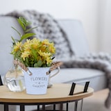 thumbnail of Relaxdays Kunstblumen im Topf, 3er Set künstliche Pflanzen, Chrysanthemen, Kunstpflanze, HxD: 20 x 15 cm, gelb/weiß/rosa