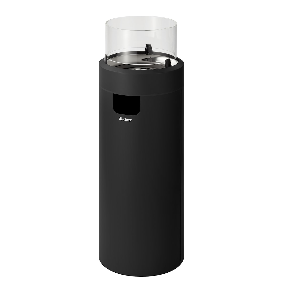 Enders NOVA LED L  Style black chrome, Terassenfeuer, dekoratives Flammenspiel, Ambientebeleuchtung durch LED, mit Glaszylinder