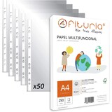 thumbnail of Fundas Plástico A4 Transparente, 50 Fundas Multitaladro Plástico para Folios + Paquete de Folios A4 con 250 Hojas de 80 gr Multiusos, Ofituria