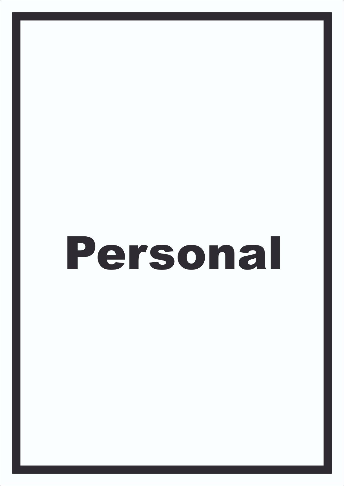 Personal Schild mit Text hochkant A4 (210x297mm)
