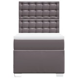 thumbnail of vidaXL Boxspringbett mit Matratze Grau 80x200 cm Kunstleder
