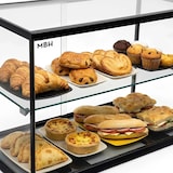 thumbnail of MBH - Neutrale vitrine 55 cm 2 etages voor catering. Neutrale glazen vitrine voor gebak en taarten.