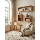 thumbnail of Design Wandregal 3er Set BOHA Massiv Holzregale Akazie Landhausstil, Rustikales Wandregal-Set Holz, Hängeregal Viereckig Echtholz, Wand-Regale,