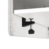 thumbnail of Akustik Tischtrennwand FLEXMIUT D SIDE 80 cm hellgrau hjh OFFICE