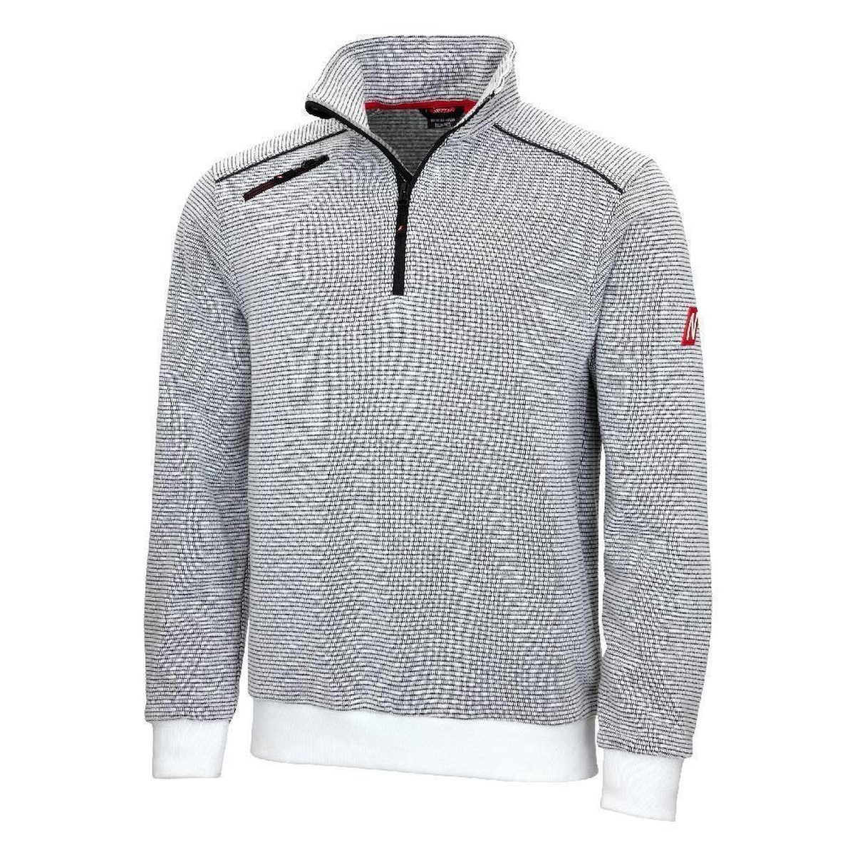 AS Arbeitsschutz Nitras Motion Tex Plus Pullover | Gr. XS | Arbeitspullover | weiß/grau
