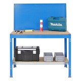 thumbnail of PROREGAL Proregal Werkbank Quick-Buffalo mit Werkzeugwand | HxBxT 84x120x61cm | Traglast 600kg | Blau | Holzplatte