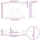 thumbnail of Helloshop26 - Set mit 2 verstellbaren Couchtischbeinen 50 x 30–31 cm modernes Design weißer Stahl 02_0056971