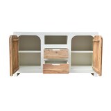 thumbnail of SIT Möbel Sideboard mit 2 Türen, 2 Schubladen, 1 offenes Fach | Akazie natur, Kalkputz weiß | B 150 x T 40 x H 80 cm | 14903-10