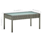 thumbnail of vidaXL 4-tlg. Garten-Lounge-Set mit Auflagen Poly Rattan Grau