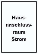thumbnail of Hausanschlussraum Strom Schild mit Text HAR hochkant A4 (210x297mm)