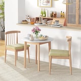 thumbnail of Standard-Esstisch Holz Weiß Ø75x76 cm, runder Tisch im Landhausstil für 2 Personen, platzsparend