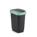 thumbnail of PROREGAL Klassischer Abfalleimer für Innenbereich | 10 Liter, HxBxT 33x18x24,8cm | Kunststoff | Schwarz-Grün