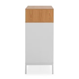 thumbnail of Cómoda de noche Nieve 3 cajones Blanco, estable y fácil de montar