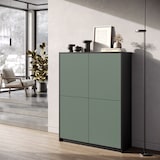 thumbnail of AQA Design Credenza alta BUDAPEST in melaminico nero/verde salvia L.115 P.38 H.150 MP03171