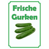 thumbnail of Frische Gurken Schild Hochkant A5 (148x210mm)